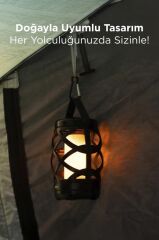 Nostaljik Retro Pilli Led Işıklı Gece Lambası LW40 Siyah