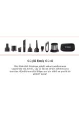 Araç İçi Süpürge 22.000PA Güçlü Emiş USB-C Şarjlı Mini Araba El Süpürgesi Torima LT102 Siyah