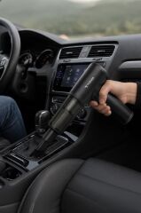 Araç İçi Süpürge 22.000PA Güçlü Emiş USB-C Şarjlı Mini Araba El Süpürgesi Torima LT102 Siyah