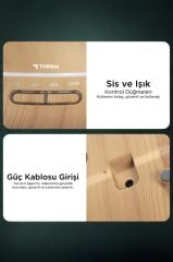 Torima SL-168 Koyu Ahşap Humidifier Hava Nemlendirici Ledli Aroma Terapisi Dekoratif Buhar Makinesi