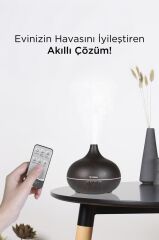 Torima SL-168 Koyu Ahşap Humidifier Hava Nemlendirici Ledli Aroma Terapisi Dekoratif Buhar Makinesi