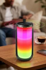 Bluetooth Hoparlör Rgb Işıklı Speaker PLUSE5 Siyah