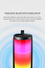 Bluetooth Hoparlör Rgb Işıklı Speaker PLUSE5 Siyah
