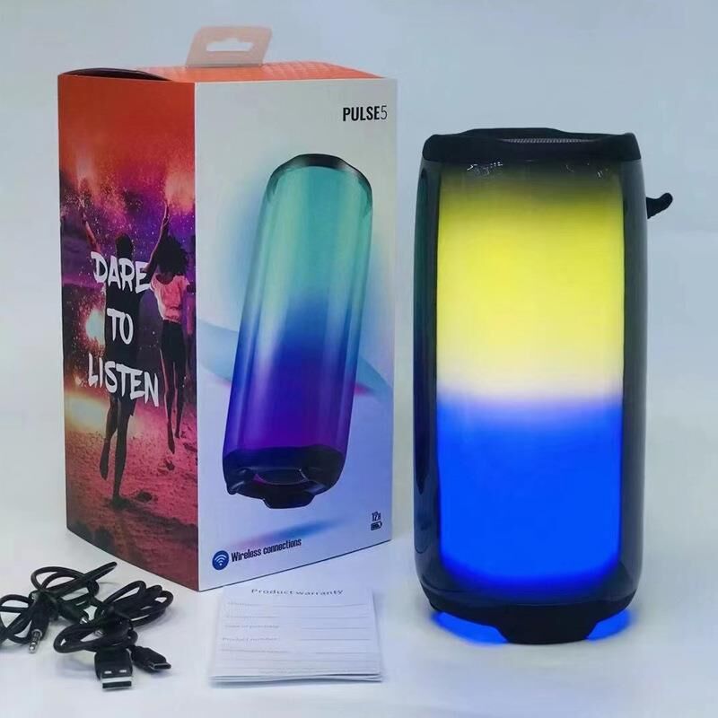 Bluetooth Hoparlör Rgb Işıklı Speaker PLUSE5 Siyah