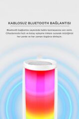 Bluetooth Hoparlör Rgb Işıklı Speaker PLUSE5 Beyaz