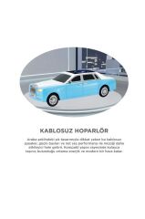 Bluetooth Hoparlör Süper Lüks Araba Tasarımlı 15W TWS FM USB Speaker D82 Mavi