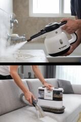 Buharlı Temizleyici Halı ve Koltuk Yıkama Cam Zemin Mutfak Temizleme Buhar Makinesi CX002B+CB902A