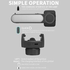 Tripod Profesyonel Gimbal Çok Amaçlı Işıklı Video Çekimi Telefon Sabitleyici L09 Siyah