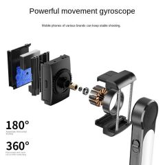 Tripod Profesyonel Gimbal Çok Amaçlı Işıklı Video Çekimi Telefon Sabitleyici L09 Siyah