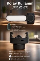 Tripod Profesyonel Gimbal Çok Amaçlı Işıklı Video Çekimi Telefon Sabitleyici L09 Siyah