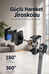 Tripod Profesyonel Gimbal Çok Amaçlı Işıklı Video Çekimi Telefon Sabitleyici L09 Siyah
