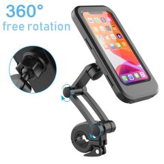 Telefon Tutucu Su Geçirmez Motorsiklet Bisiklet Atv Oto Aksesuarları JX021 Siyah