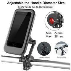 Torima JX-021 Su Geçirmez Bisiklet Motorsiklet Atv Motosiklet Telefon Tutucu Tutacağı