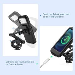 Torima JX-021 Su Geçirmez Bisiklet Motorsiklet Atv Motosiklet Telefon Tutucu Tutacağı