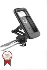 Telefon Tutucu Su Geçirmez Motorsiklet Bisiklet Atv Oto Aksesuarları JX021 Siyah