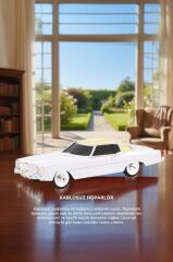 Bluetooth Hoparlör Retro Klasik Araba Tasarımlı 10W FM USB TWS  Speaker D83 Beyaz