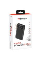 Powerbank Dijital Göstergeli Kablolu 4 Çıkışlı 10.000 Mah Taşınabilir Şarj Aleti TRM1011 Siyah