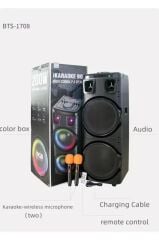 Torima BTS-1708 Taşınabilir Rgb Ledli Bluetooth Hoparlör Usb-Tf Siyah