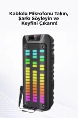 Torima GTS-1852 Taşınabilir Rgb Ledli Bluetooth Hoparlör Usb-Tf Siyah