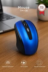 Mouse Optik Kablosuz Fare TM08 Mavi