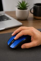 Mouse Optik Kablosuz Fare TM08 Mavi