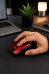 Mouse Optik Kablosuz Fare TM08 Kırmızı