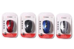 Mouse Yan Tuşlu Optik Kablosuz Fare TM-08 Kırmızı
