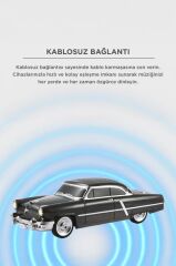 Bluetooth Hoparlör Retro Klasik Araba Tasarımlı 10W FM USB Selfie Speaker D85 Siyah