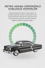 Bluetooth Hoparlör Retro Klasik Araba Tasarımlı 10W FM USB Selfie Speaker D85 Siyah