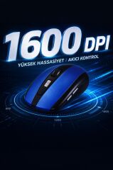 Mouse Yan Tuşlu Optik Kablosuz Fare TM08 Gümüş