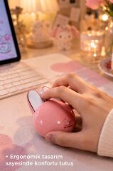 Kablosuz Tavşan Kulaklı Sessiz Mouse 1200 DPI Optik Kablosuz Fare Torima TM21 Pembe