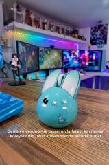 Kablosuz Tavşan Kulaklı Sessiz Mouse 1200 DPI Optik Kablosuz Fare Torima TM-21 Mavi