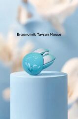 Kablosuz Tavşan Kulaklı Sessiz Mouse 1200 DPI Optik Kablosuz Fare Torima TM-21 Mavi