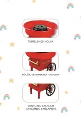 Torima Ev Tipi Pamuk Şeker Makinesi TCCM01 Kırmızı