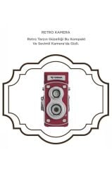 Mini Retro Dijital Fotoğraf Makinesi Video Kamera 1080P CMR44 Kırmızı