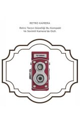 Mini Retro Dijital Fotoğraf Makinesi Video Kamera 1080P CMR44 Kırmızı