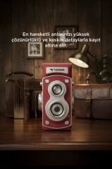 Mini Retro Dijital Fotoğraf Makinesi Video Kamera 1080P CMR44 Kırmızı