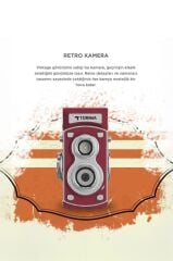 Mini Retro Dijital Fotoğraf Makinesi Video Kamera 1080P CMR44 Kırmızı