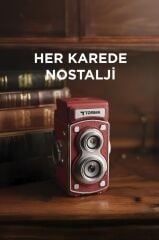 Mini Retro Dijital Fotoğraf Makinesi Video Kamera 1080P CMR44 Kırmızı