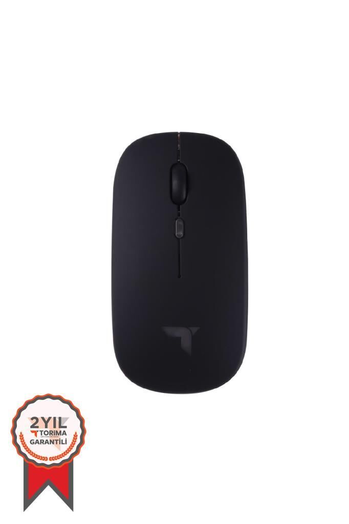 Mouse Sessiz Ergonomik Rgb Işıklı Kablosuz Optik Fare TM12 Siyah