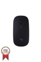 Mouse Sessiz Ergonomik Rgb Işıklı Kablosuz Optik Fare TM-12 Siyah