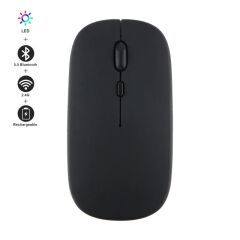 Mouse Sessiz Ergonomik Rgb Işıklı Kablosuz Optik Fare TM12 Siyah