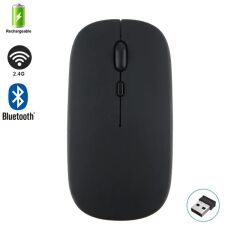 Mouse Sessiz Ergonomik Rgb Işıklı Kablosuz Optik Fare TM12 Siyah