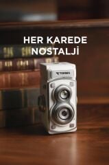 Mini Retro Dijital Fotoğraf Makinesi Video Kamera 1080P CMR44 Beyaz