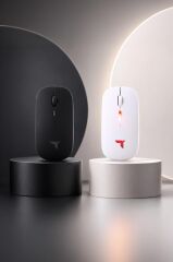Mouse Sessiz Ergonomik Rgb Işıklı Kablosuz Optik Fare TM12 Beyaz