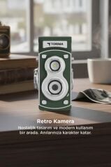 Mini Retro Dijital Fotoğraf Makinesi Video Kamera 1080P CMR44 Yeşil