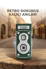 Mini Retro Dijital Fotoğraf Makinesi Video Kamera 1080P CMR44 Yeşil