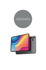 Android Tablet Kalem Klavye Mouse Full Set SIM Kartlı BTK Kayıtlı 10.1 İnç T17 Pro Max Koyu Gri
