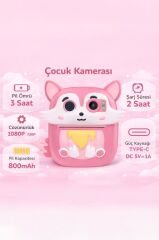Dijital Fotoğraf Makineleri Çocuk Termal Resim Baskılı Yazıcı Kamera Video Makinesi CMR20 Pembe