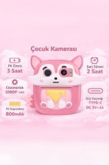 Dijital Fotoğraf Makineleri Çocuk Termal Resim Baskılı Yazıcı Kamera Video Makinesi CMR20 Pembe